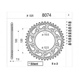 Corona In Acciaio 42 denti DID (Ognibene) cod. 8074R42