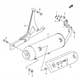 Collettore di scarico Suzuki originale 14150-14F23