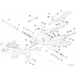 Pattino Tendicatena Dx 2B000577 originale Aprilia